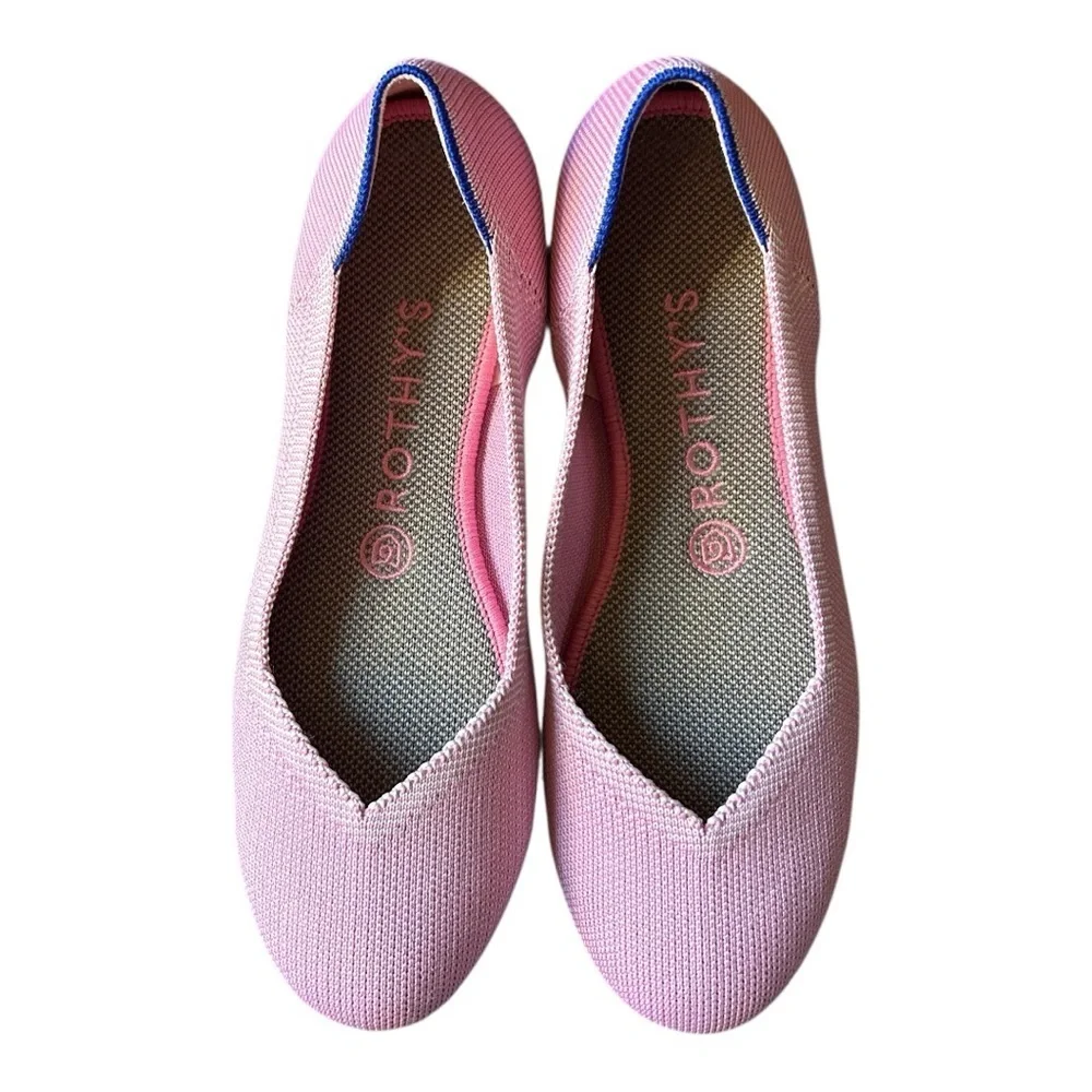 Rothy's The Flat Pink Begonia Ballet Shoes Sustainable Knit Support